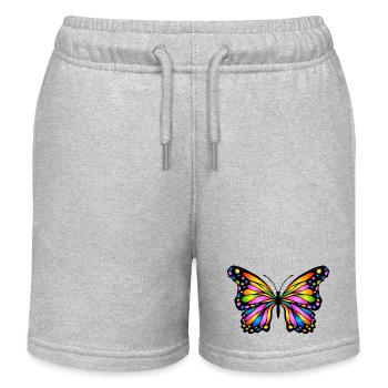 Butterfly - Kids Organic Sweat Shorts by Stanley/Stella - heather grey - Front