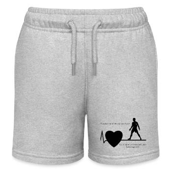 Fußball ist nicht nur ein sport - Kinder Organic Joggingshorts Mini Bolter von Stanley/Stella - Grau meliert - Vorne