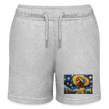 Impressions from Africa #10 - Kids Organic Sweat Shorts by Stanley/Stella - heather grey - Front