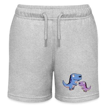 Dinosaurus Dino Time Stone Age Enfants Bébé Enfant - Short de jogging enfant bio Stanley/Stella - gris chiné - Devant