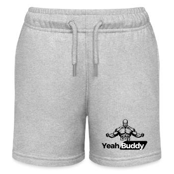 Yeah Buddy - Kinder Organic Joggingshorts Mini Bolter von Stanley/Stella - Grau meliert - Vorne