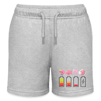 Batterie-Gehirne - Kinder Organic Joggingshorts Mini Bolter von Stanley/Stella - Grau meliert - Vorne