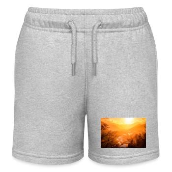 GOLDENES TAL - Kinder Organic Joggingshorts Mini Bolter von Stanley/Stella - Grau meliert - Vorne