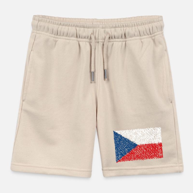 Drapeau de la République tchèque Short de jogging enfant bio Stanley/Stella