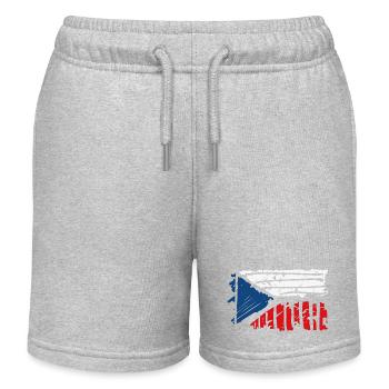 tschechien - Kinder Organic Joggingshorts Mini Bolter von Stanley/Stella - Grau meliert - Vorne