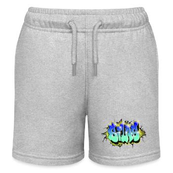 Graffiti SILAS scratch gift ANNIVERSAIRE NAISSANCE - Short de jogging enfant bio Stanley/Stella - gris chiné - Devant