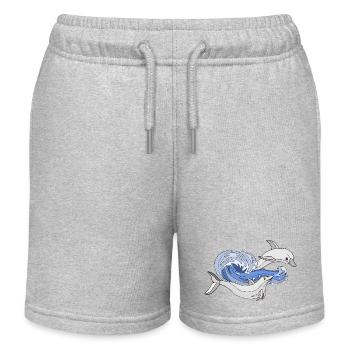 Delphine - Kinder Organic Joggingshorts Mini Bolter von Stanley/Stella - Grau meliert - Vorne