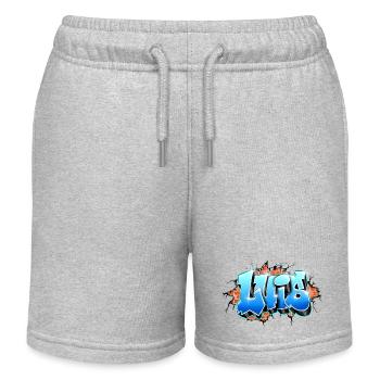 Luis Graffiti Name auf alles/ Ziegel druckbar - Kinder Organic Joggingshorts Mini Bolter von Stanley/Stella - Grau meliert - Vorne