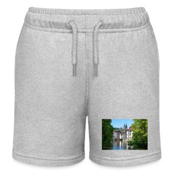 Stadtbild von Esslingen am Neckar von der Agnesbrücke aus - Kinder Organic Joggingshorts Mini Bolter von Stanley/Stella - Grau meliert - Vorne