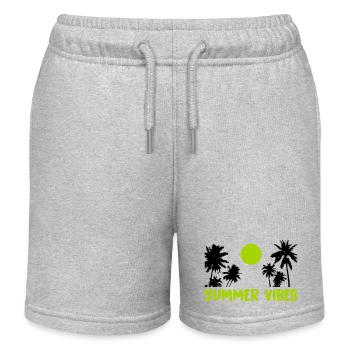 summer vibes - Kinder Organic Joggingshorts Mini Bolter von Stanley/Stella - Grau meliert - Vorne