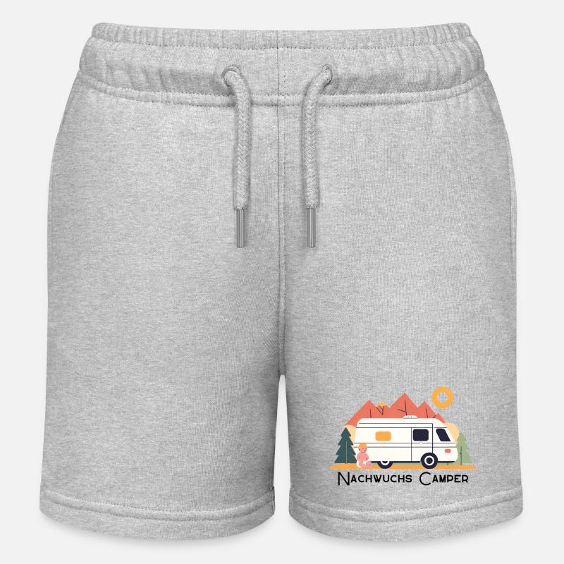 Nachwuchs Camper Eins - Kinder Organic Joggingshorts Mini Bolter von Stanley/Stella - Grau meliert