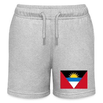 Antigua and Barbuda - Kids Organic Sweat Shorts by Stanley/Stella - heather grey - Front