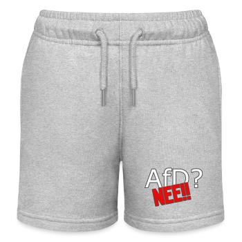 AfD? Nee! - Kinder Organic Joggingshorts Mini Bolter von Stanley/Stella - Grau meliert - Vorne