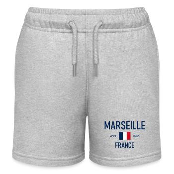 Marseille - France - France Coordonnées Drapeau - Short de jogging enfant bio Stanley/Stella - gris chiné - Devant