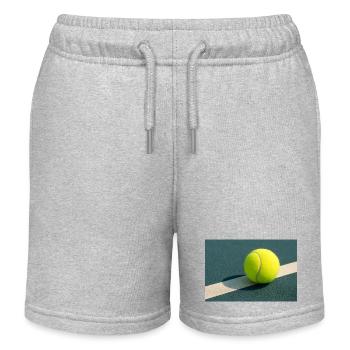 Sport - Tennis Ball - Kids Organic Sweat Shorts by Stanley/Stella - heather grey - Front