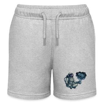 Kosmische Kaffeepause - Kinder Organic Joggingshorts Mini Bolter von Stanley/Stella - Grau meliert - Vorne