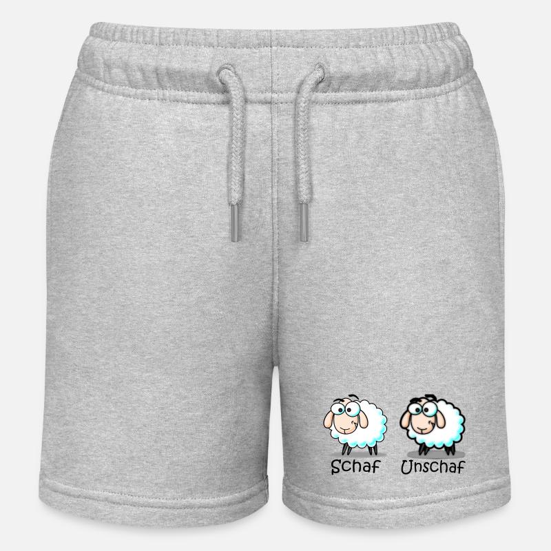 Schaf - Kinder Organic Joggingshorts Mini Bolter von Stanley/Stella - Grau meliert