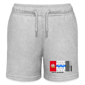 Bretagne - Blason Pays de Nantes - Short de jogging enfant bio Stanley/Stella - gris chiné - Devant