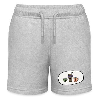 Kaffee genießen - Kinder Organic Joggingshorts Mini Bolter von Stanley/Stella - Grau meliert - Vorne
