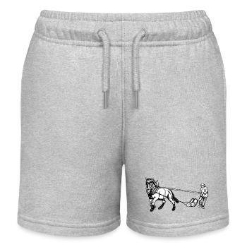 Holzrücker avec cheval - Short de jogging enfant bio Stanley/Stella - gris chiné - Devant