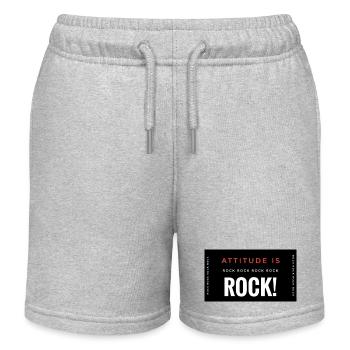 Hard Attitude Rock Affiche Description - Short de jogging enfant bio Stanley/Stella - gris chiné - Devant