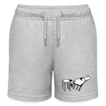 Schlafschaf - Kinder Organic Joggingshorts Mini Bolter von Stanley/Stella - Grau meliert - Vorne