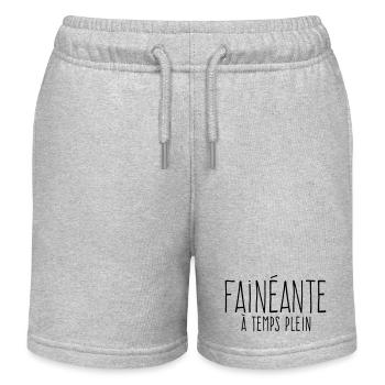 Full-time lazy - In praise of laziness - Kids Organic Sweat Shorts by Stanley/Stella - heather grey - Front