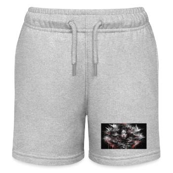 Dark Asia Punk Art Woman Portrait T-Shirt Picture - Kids Organic Sweat Shorts by Stanley/Stella - heather grey - Front