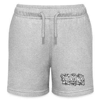 Pyrotechnik Graffiti Handschrift Tag - Kinder Organic Joggingshorts Mini Bolter von Stanley/Stella - Grau meliert - Vorne