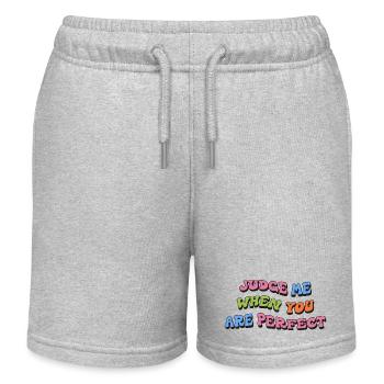 Juge moi Sarcasme Citation - Short de jogging enfant bio Stanley/Stella - gris chiné - Devant