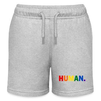 LGBT human - Kids Organic Sweat Shorts by Stanley/Stella - heather grey - Front