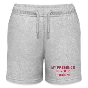 Meine Anwesenheit ist Ihre aktuelle Grafik - Kinder Organic Joggingshorts Mini Bolter von Stanley/Stella - Grau meliert - Vorne