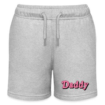 Daddy quote - Kids Organic Sweat Shorts by Stanley/Stella - heather grey - Front