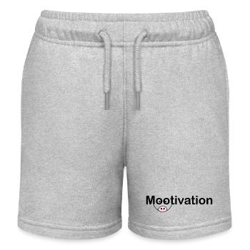 Mootivation Muh Motivation lustige Tiere - Kinder Organic Joggingshorts Mini Bolter von Stanley/Stella - Grau meliert - Vorne