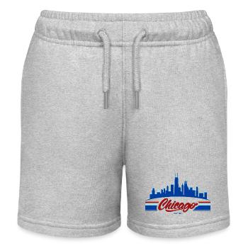Chicago Graphic - Kids Organic Sweat Shorts by Stanley/Stella - heather grey - Front