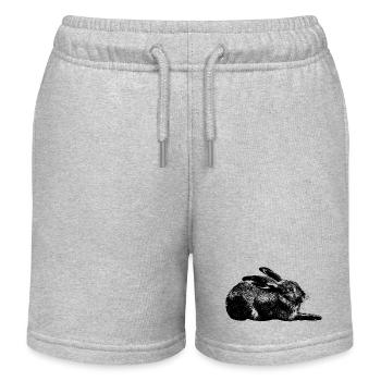 Hase / european hare / rabbit - Kinder Organic Joggingshorts Mini Bolter von Stanley/Stella - Grau meliert - Vorne