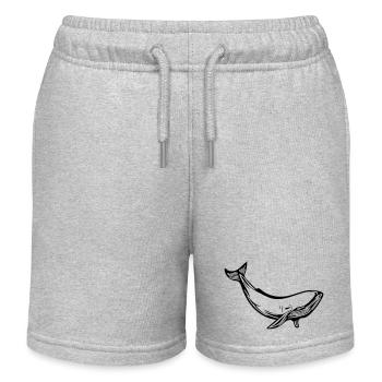 baleine - Short de jogging enfant bio Stanley/Stella - gris chiné - Devant