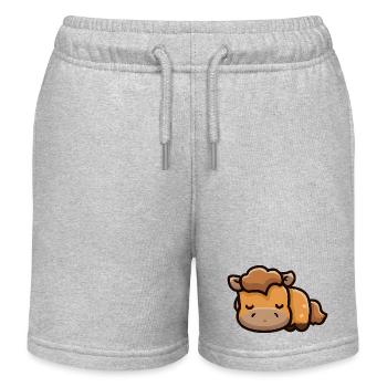 Joli cheval dort - Short de jogging enfant bio Stanley/Stella - gris chiné - Devant