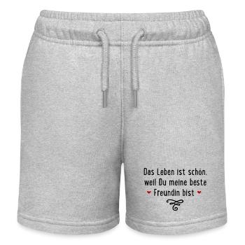 Beste Freundin - Kinder Organic Joggingshorts Mini Bolter von Stanley/Stella - Grau meliert - Vorne