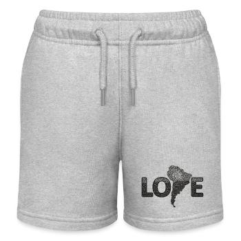 America background with jaguar and crocodile - Kinder Organic Joggingshorts Mini Bolter von Stanley/Stella - Grau meliert - Vorne