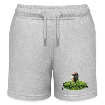 Frohe Ostern Lamm - Kinder Organic Joggingshorts Mini Bolter von Stanley/Stella - Grau meliert - Vorne