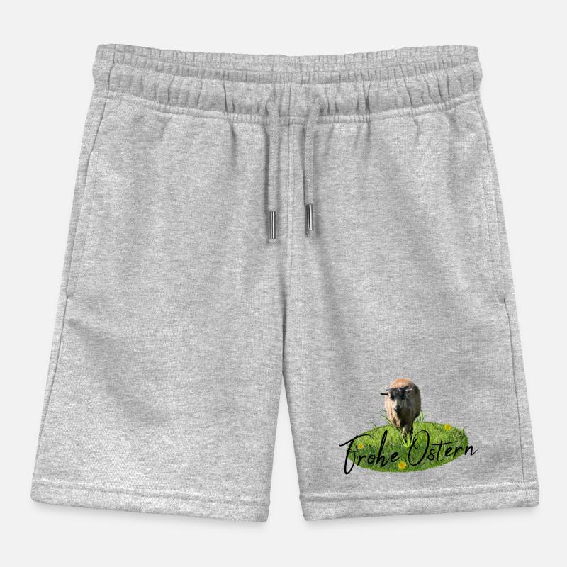 Happy Easter Lamb Kids Organic Sweat Shorts by Stanley/Stella