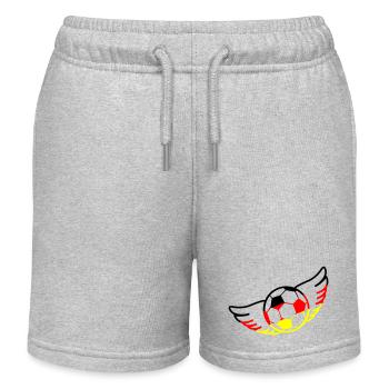Football Allemagne - Short de jogging enfant bio Stanley/Stella - gris chiné - Devant