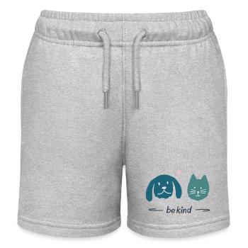 Be kind, be friendly - Kinder Organic Joggingshorts Mini Bolter von Stanley/Stella - Grau meliert - Vorne
