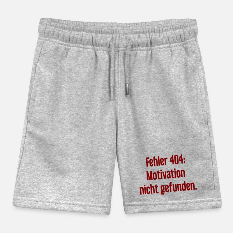 Error 404: Motivation not found Kids Organic Sweat Shorts by Stanley/Stella
