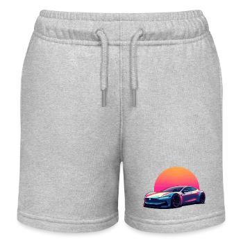 Electric Wave - Kids Organic Sweat Shorts by Stanley/Stella - heather grey - Front