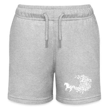 Cheval Fleur - Short de jogging enfant bio Stanley/Stella - gris chiné - Devant
