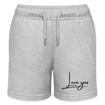 Je t’aime - Short de jogging enfant bio Stanley/Stella - gris chiné - Devant