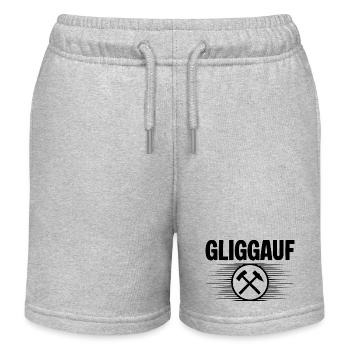 Glueck auf Mundart - Kinder Organic Joggingshorts Mini Bolter von Stanley/Stella - Grau meliert - Vorne