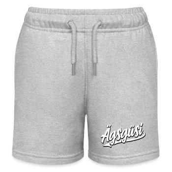 Ägsgüsi Schweizerdeutsch Dialekt Mundart Schweiz - Kinder Organic Joggingshorts Mini Bolter von Stanley/Stella - Grau meliert - Vorne